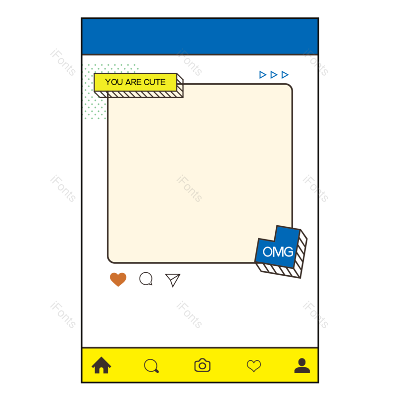 卡通图片,照片框元素,相框PNG,卡通相框免抠素材